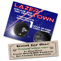 Event Tickets, Gift Certificates